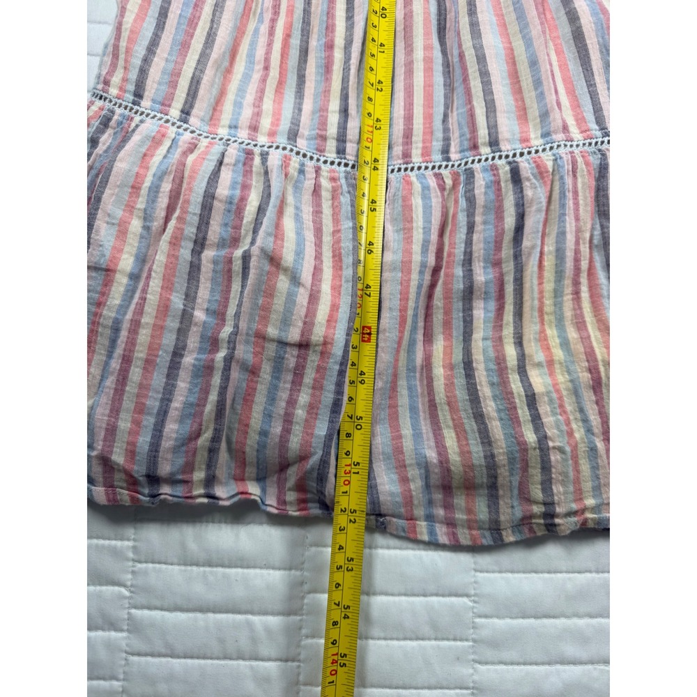 Anthropologie Sundry Luna Tiered Midi Dress Striped Pastel Beach Resortwear 2 - Picture 8 of 10
